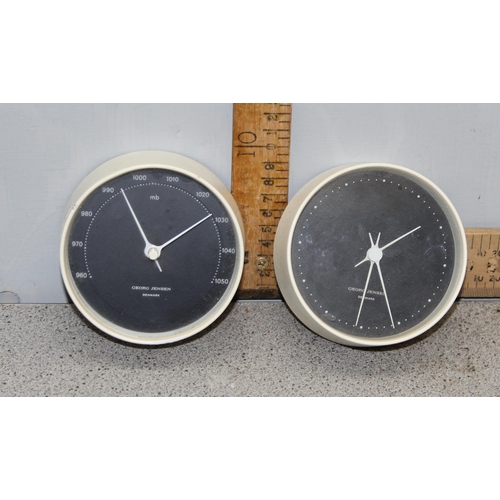 1327 - Georg Jensen of Denmark wall mounted clock and barometer