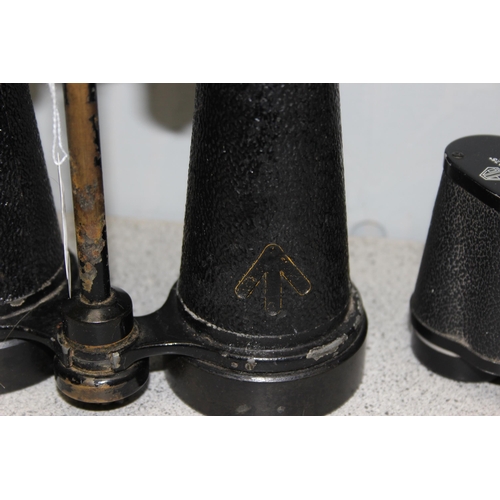 1408 - A pair of Barr & Stroud military binoculars & a pair of Ashai Pentax