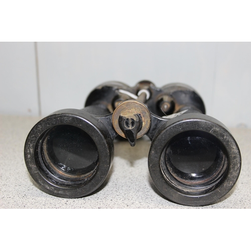 1408 - A pair of Barr & Stroud military binoculars & a pair of Ashai Pentax