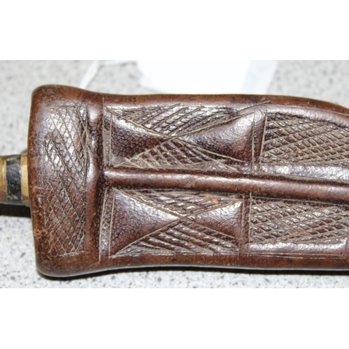 1409 - 2 vintage ethnic knives in leather sheaths