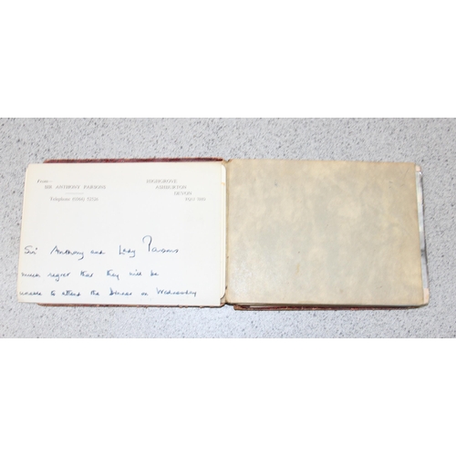 550 - A 20th century autograph album and contents to inc Louis Armstrong, Alec Bedser, Len Hutton, Errol F... 