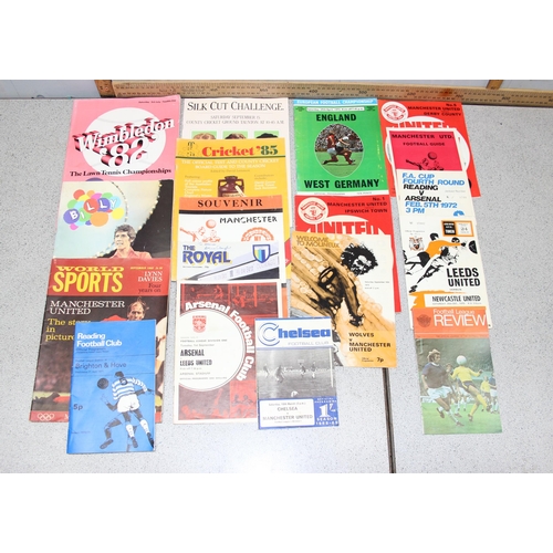 558 - Qty of assorted sporting and other programmes to inc football, Wimbledon, etc