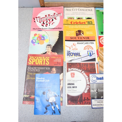 558 - Qty of assorted sporting and other programmes to inc football, Wimbledon, etc