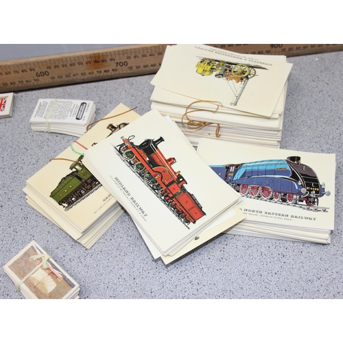 563 - Large qty of train related postcards and a qty of tea cards