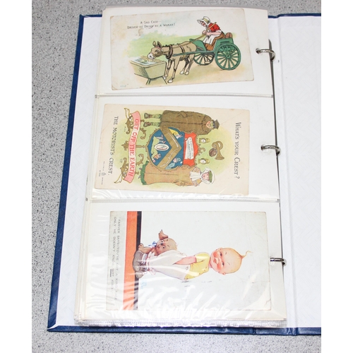 565 - Approx 60 Antique and later postcards to include humorous