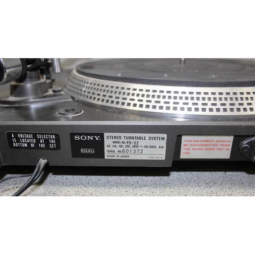 801 - Sony PS-22 direct drive turn table