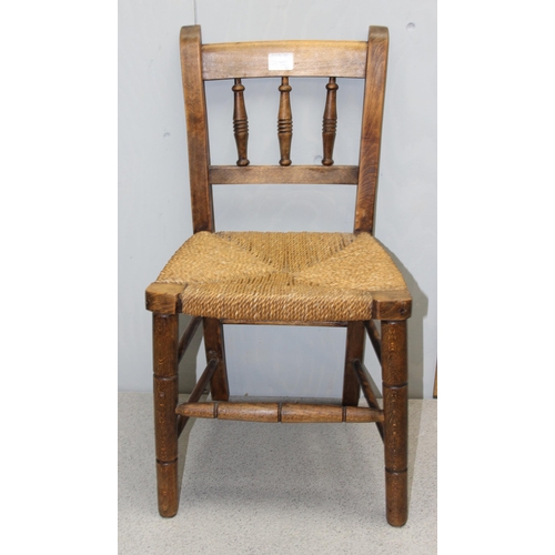 86 - An Arts & Crafts period rush seated child's chair