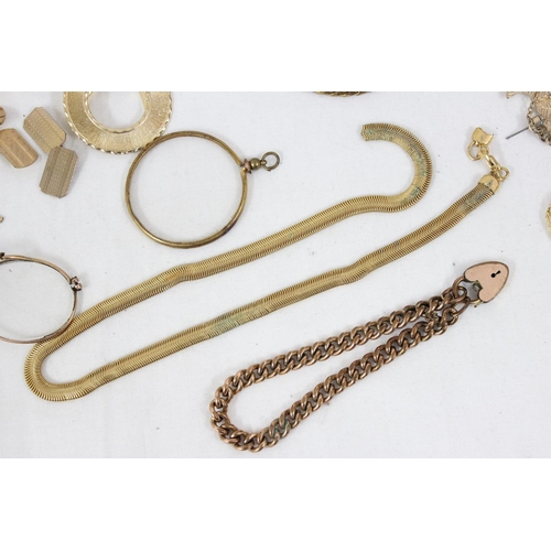 1100 - A large qty of assorted gold plated jewellery to inc Butler & Wilson