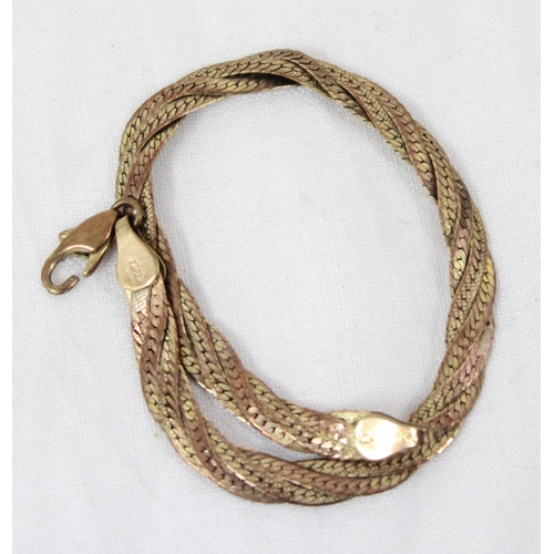 1129 - An Italian 9ct gold bracelet, approx 19cm long, approx 5.51g gross