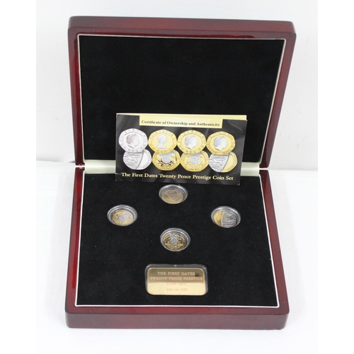 1256 - A rare limited edition 105/299 London Mint Office 20p coin display, 