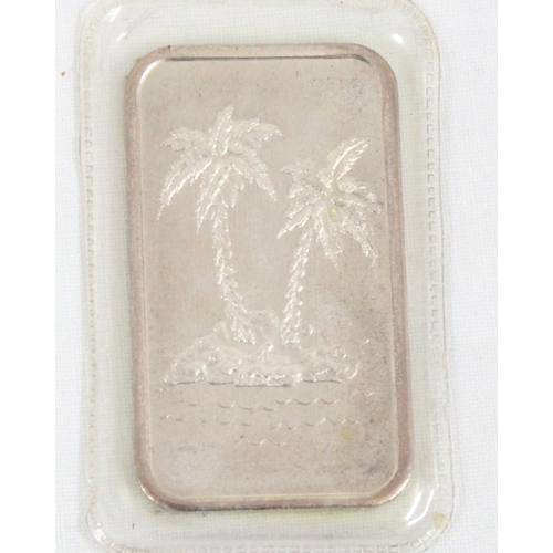 1274 - A Paradise Mint 0.999 Fine Silver 1 Troy Ounce silver ingot