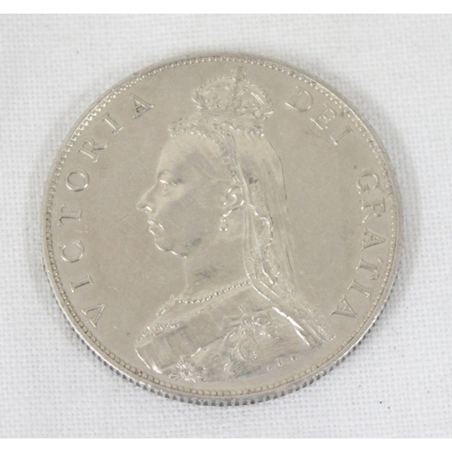 1275 - Queen Victoria 1887 silver florin coin, excellent condition