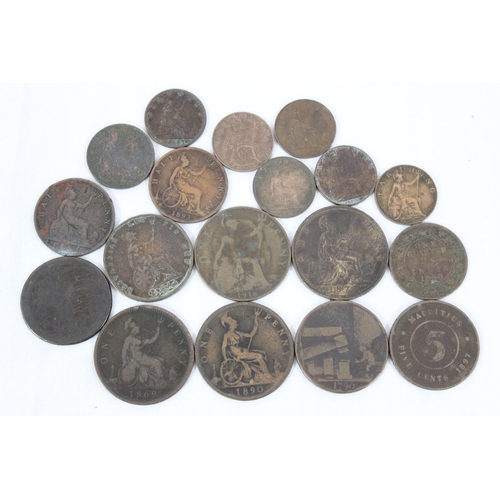 1285 - Qty of assorted interesting copper coins, mainly 19th century and earlier to inc a John Wilkinson Ir... 