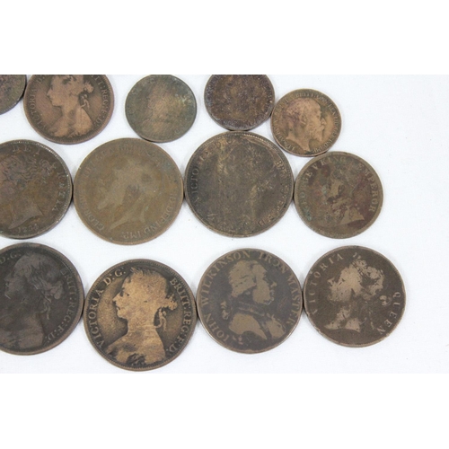 1285 - Qty of assorted interesting copper coins, mainly 19th century and earlier to inc a John Wilkinson Ir... 