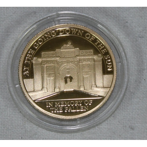 1298 - 2018 9ct gold Menin Gate 