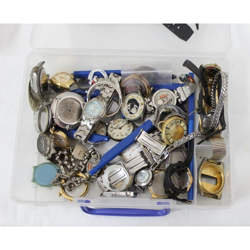 1318 - Qty of assorted watches and clock and watch parts etc