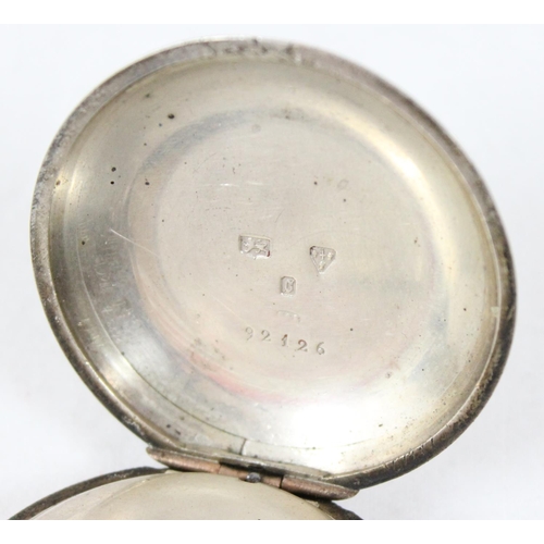 1340 - Silver cased pocket watch by Fattorini & Sons of Bradford, cased marked for Chester 1877, with assoc... 