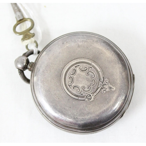 1341 - Silver cased fusee pocket watch by Kinner Brothers of Oxford, cased marked for Chester 1891, with as... 