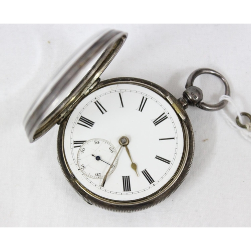 1341 - Silver cased fusee pocket watch by Kinner Brothers of Oxford, cased marked for Chester 1891, with as... 