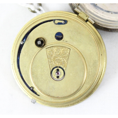 1341 - Silver cased fusee pocket watch by Kinner Brothers of Oxford, cased marked for Chester 1891, with as... 