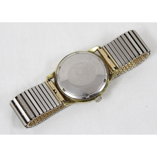 1342 - A vintage Accurist 21 jewels automatic wristwatch in gold plated case with expanding gold plated str... 