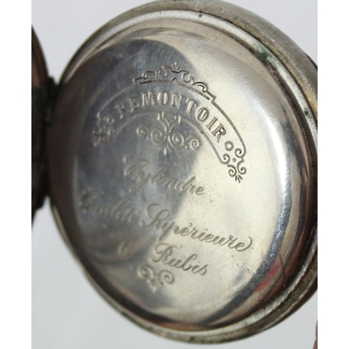 1343 - 3 vintage pocket watches, one with silver case marked for Birmingham 1886