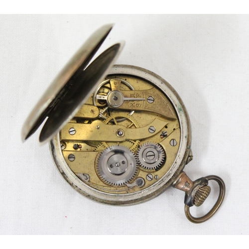 1343 - 3 vintage pocket watches, one with silver case marked for Birmingham 1886