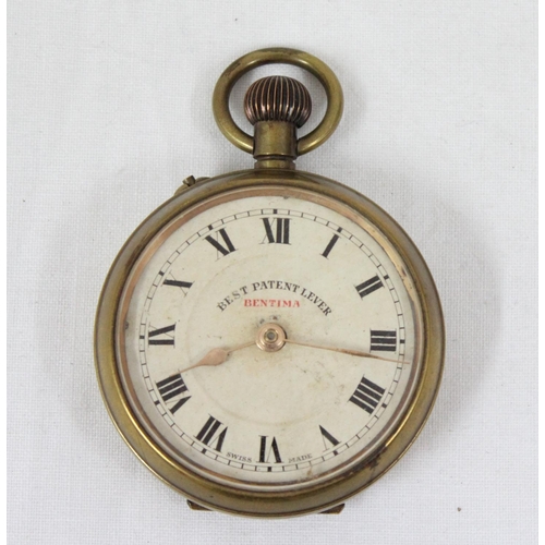 1343 - 3 vintage pocket watches, one with silver case marked for Birmingham 1886