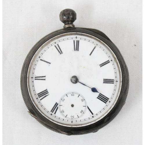 1343 - 3 vintage pocket watches, one with silver case marked for Birmingham 1886