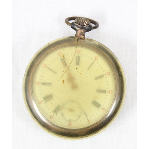 1343 - 3 vintage pocket watches, one with silver case marked for Birmingham 1886