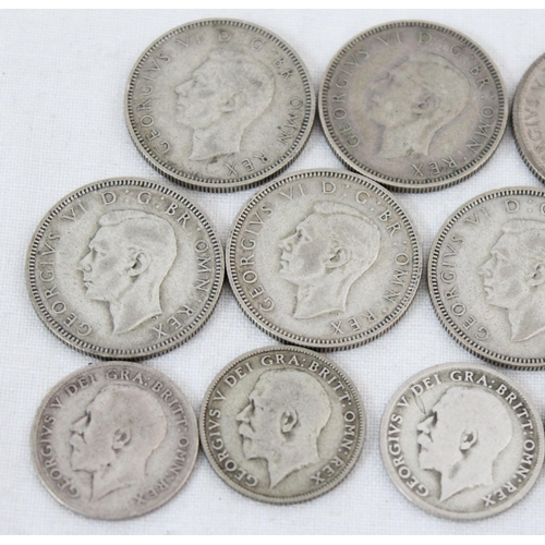 1184 - Qty of assorted silver and half silver British coins, approx 71.92g gross (63.61g half silver)