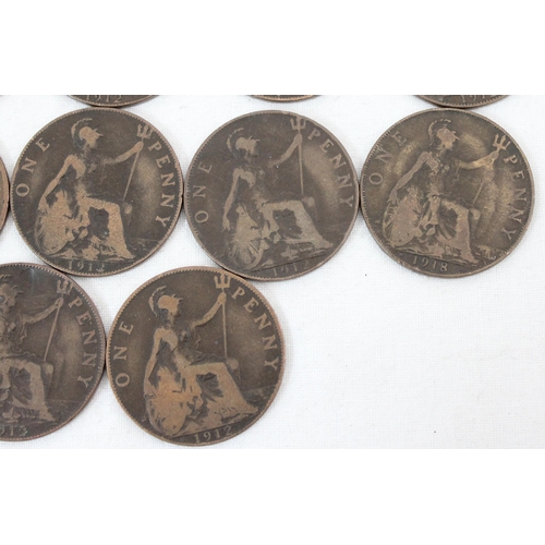 1185 - 22 assorted Kings Norton & Heaton mint penny coins to inc 1918KN, 1912H, 1918H, 1919H, variety of co... 