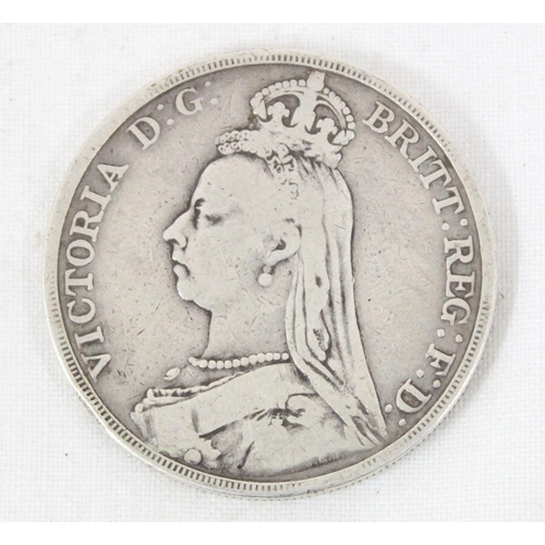 1159 - 1889 Queen Victoria silver crown coin