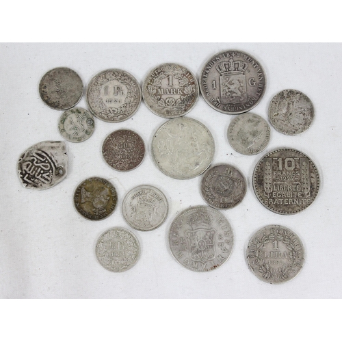 1271B - Qty of interesting smaller world coins, all with XRF tested with silver content in excess of 80%, ap... 