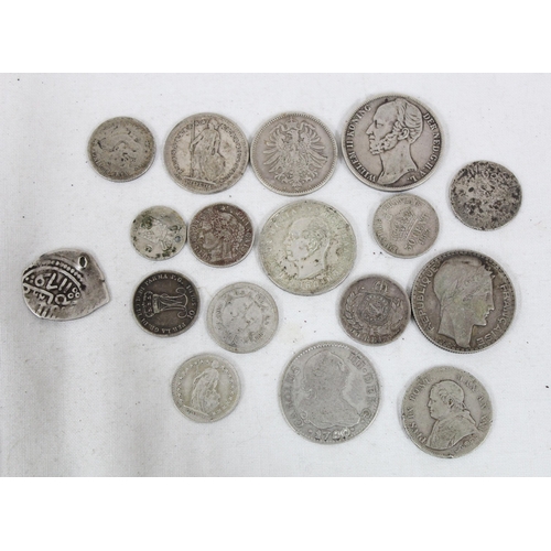 1271B - Qty of interesting smaller world coins, all with XRF tested with silver content in excess of 80%, ap... 