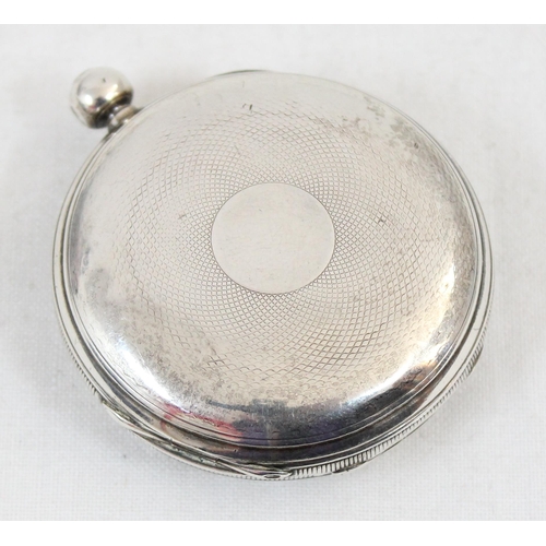 1347 - A silver cased half hunter pocket watch, case marked for London 1929, fusee movement marked for West... 