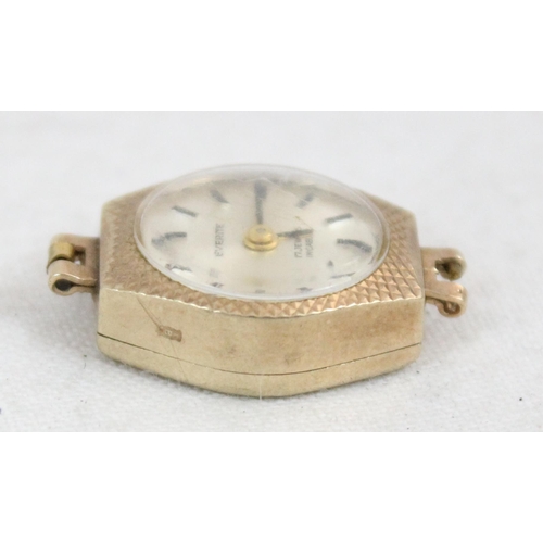 1358 - 2 9ct gold cased cocktail watches, approx 13.95g gross inc glasses and movements,