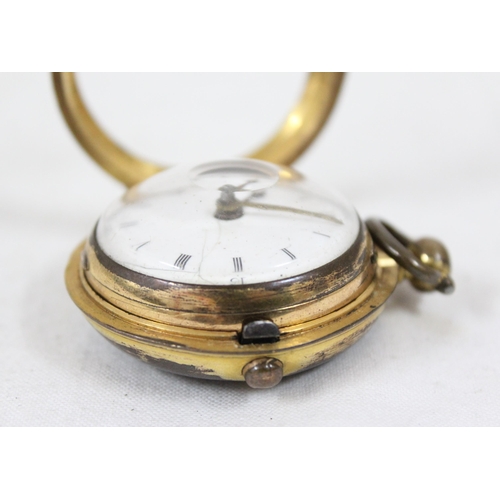 1361 - Richard Alexander of London, a late 18th or early 19th century pair cased verge fusee pocket watch i... 