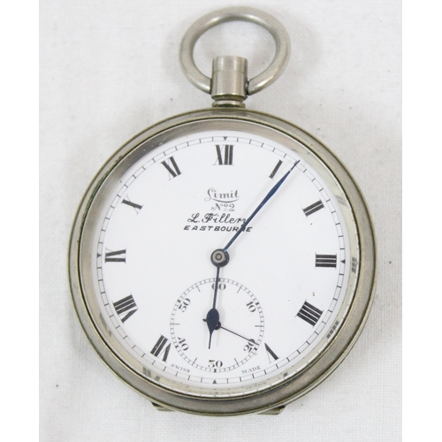 1365 - 3 assorted vintage pocket watches to inc N. Courlander of Richmond fob watch in fine silver case, In... 