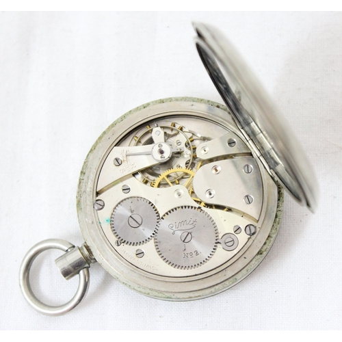 1365 - 3 assorted vintage pocket watches to inc N. Courlander of Richmond fob watch in fine silver case, In... 