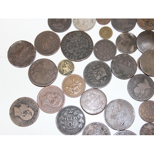 1167 - Qty of assorted mixed world coins, mainly copper, mostly 19th century or earlier