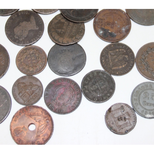 1167 - Qty of assorted mixed world coins, mainly copper, mostly 19th century or earlier