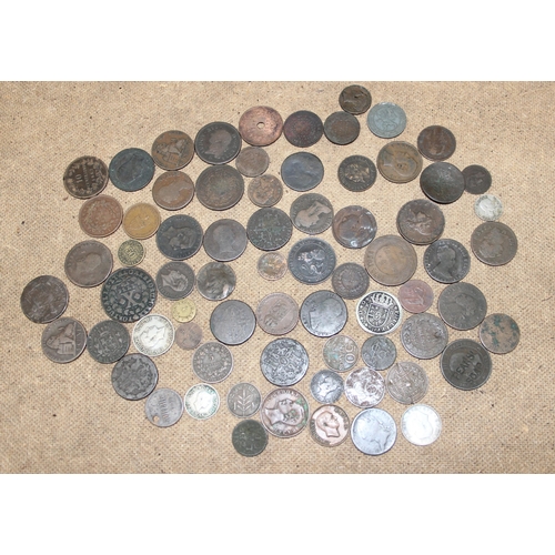 1167 - Qty of assorted mixed world coins, mainly copper, mostly 19th century or earlier