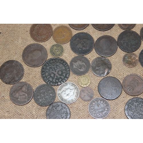 1167 - Qty of assorted mixed world coins, mainly copper, mostly 19th century or earlier