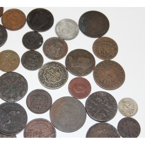 1167 - Qty of assorted mixed world coins, mainly copper, mostly 19th century or earlier