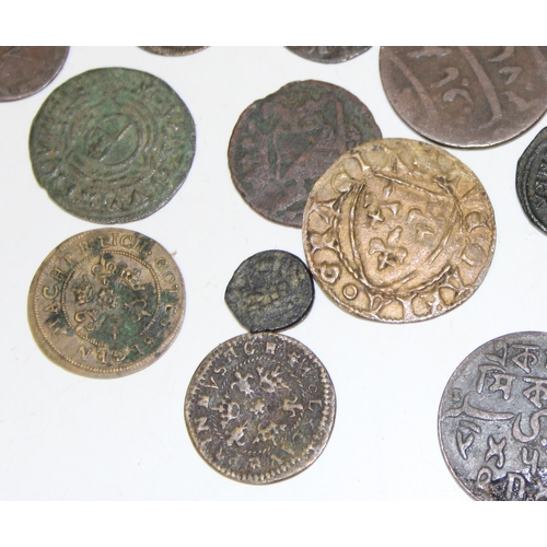 1168 - Qty of assorted mixed world coins, mainly copper to inc some Roman, gaming tokens etc