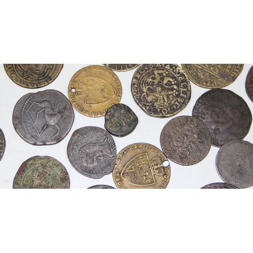 1168 - Qty of assorted mixed world coins, mainly copper to inc some Roman, gaming tokens etc