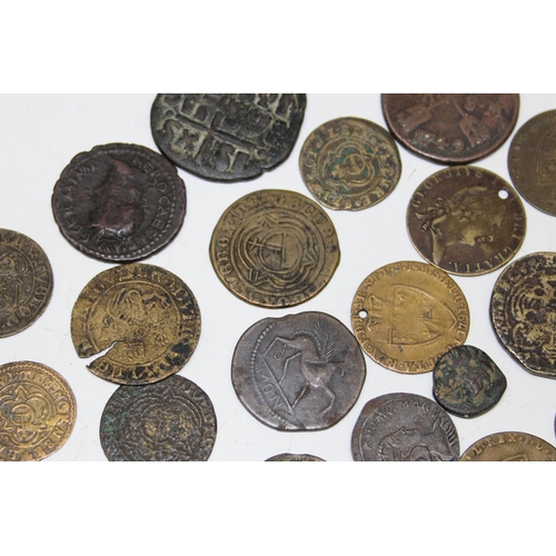 1168 - Qty of assorted mixed world coins, mainly copper to inc some Roman, gaming tokens etc