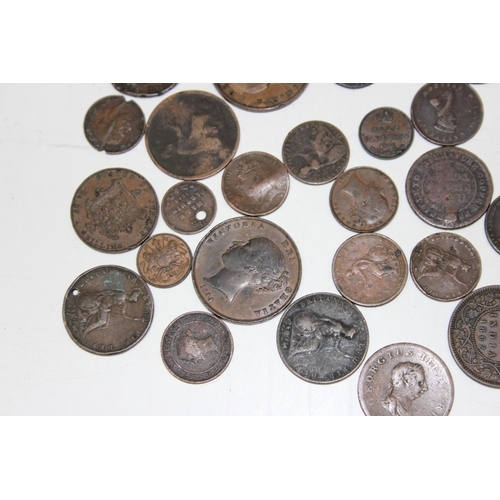 1170 - Qty of assorted interesting copper coins and medallions etc, 19th century and earlier