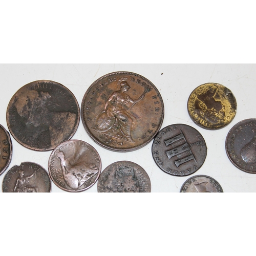 1170 - Qty of assorted interesting copper coins and medallions etc, 19th century and earlier